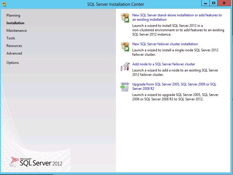 New SQL Server stand-alone installation