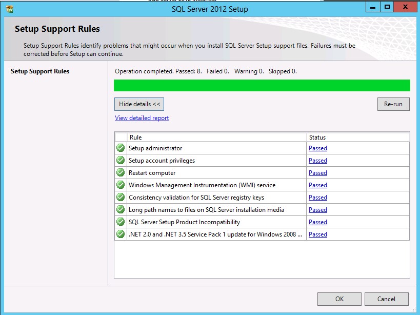 Setup Support Rules - show details