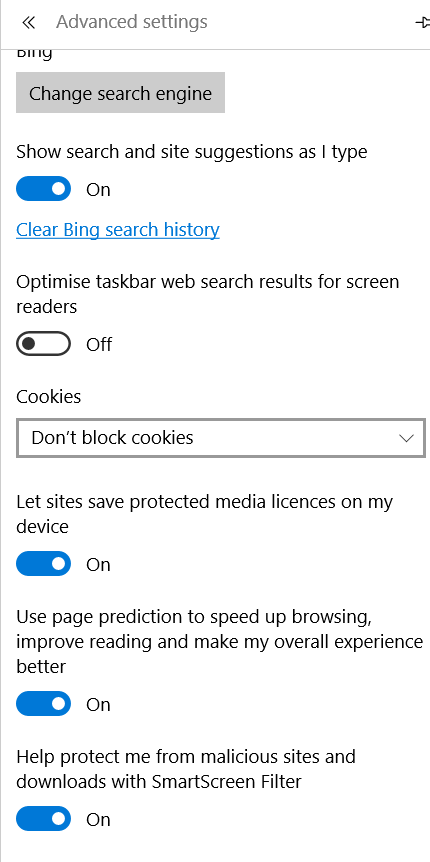 Don’t block cookies