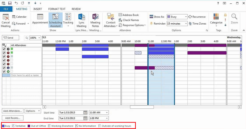 ingen information i Microsoft Outlook 2010-kalendern