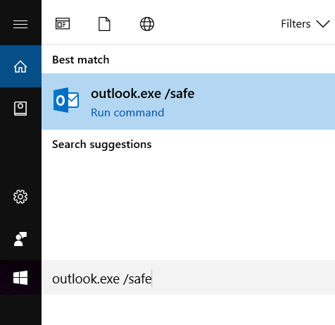 outlook won't open in safe mode