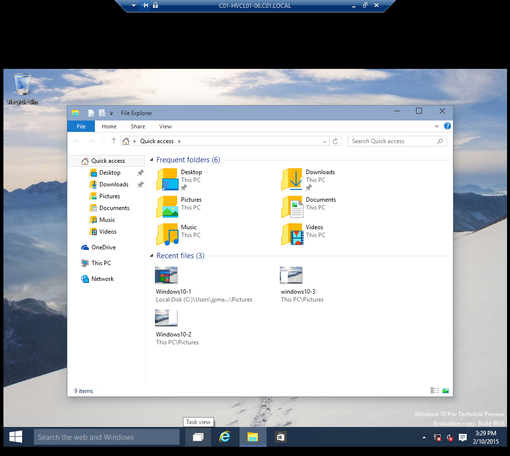 Windows 10 with SherWeb Performance Cloud
