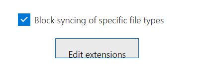 Block Syncing of specific file types