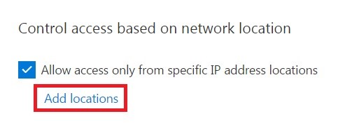 Control Access Based On Network Location