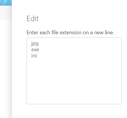 Edit extensions