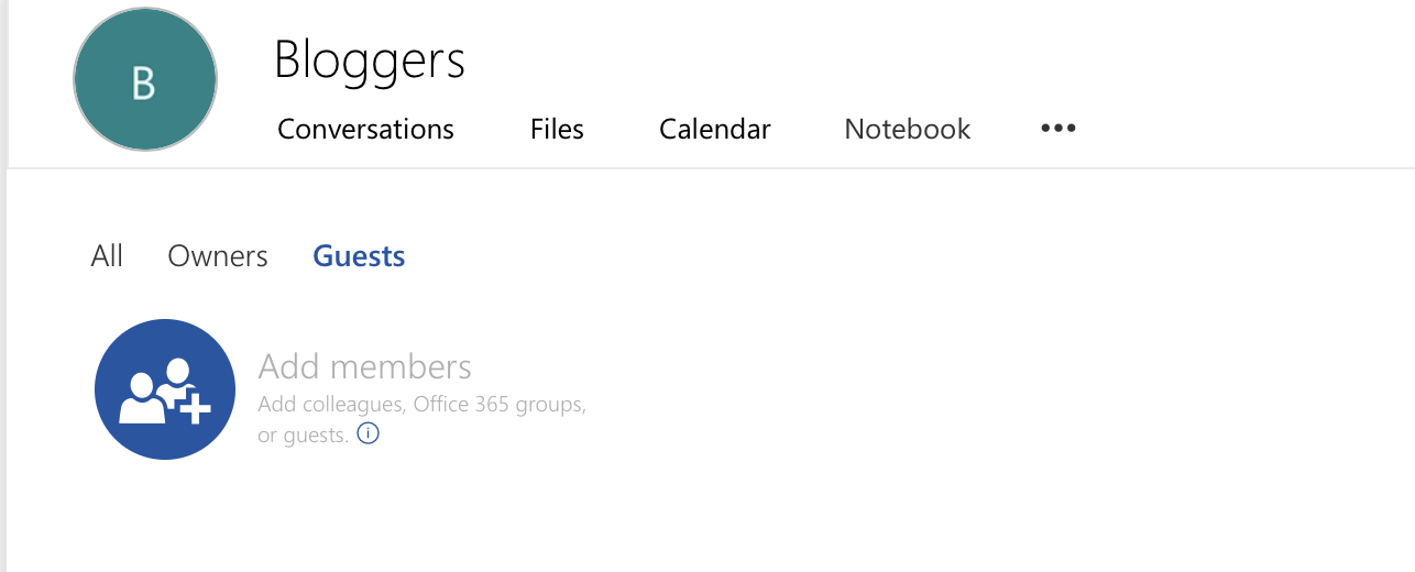 Invite External Members to Office 365 Groups Step 1