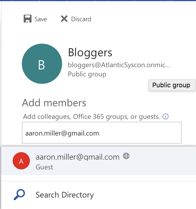 Invite External Members to Office 365 Groups Step 2
