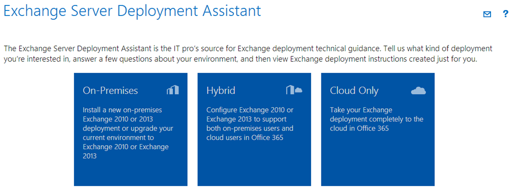 Exchange Server Deployment Assistant