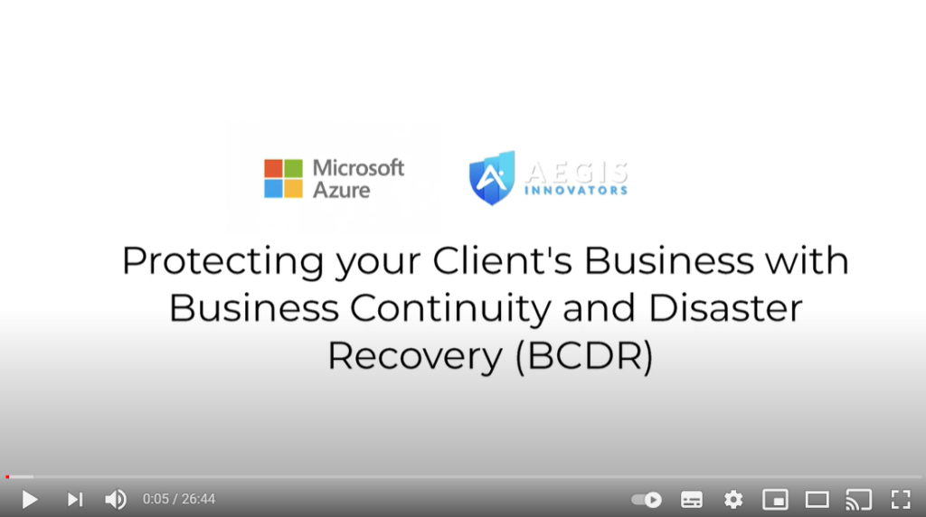 Azure backup and disaster recovery