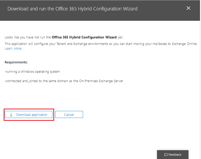 Office 365 Hybrid Configuration Wizard