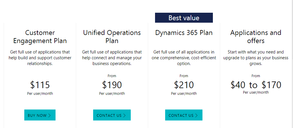 Dynamics 365 Pricing