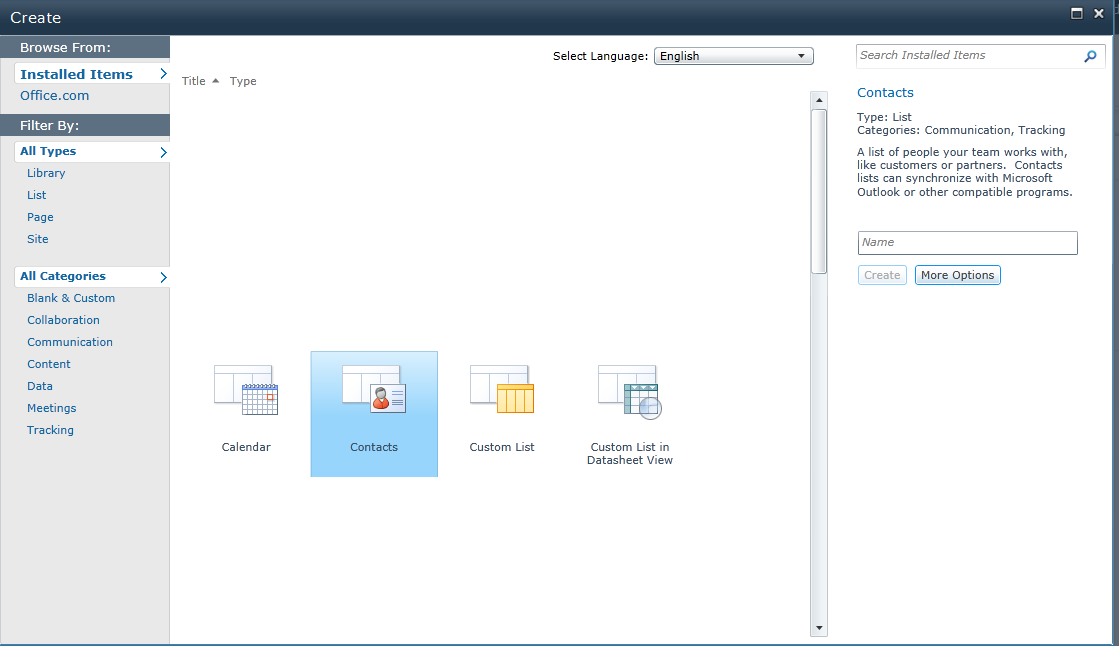 How to Populate a SharePoint Contact Library from an Outlook Address