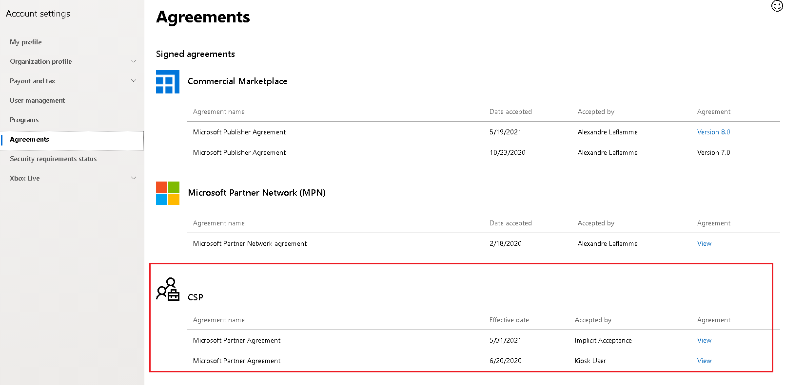 Microsoft Partner Agreements