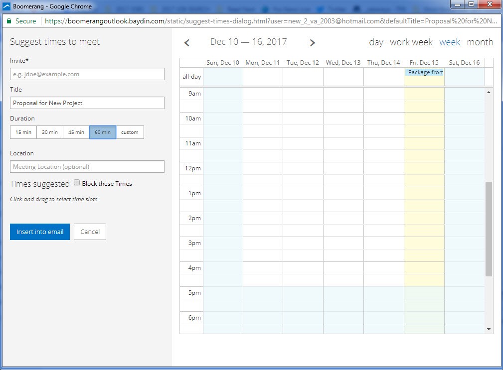 Office 365 Add-in: Email Schedule Image 2