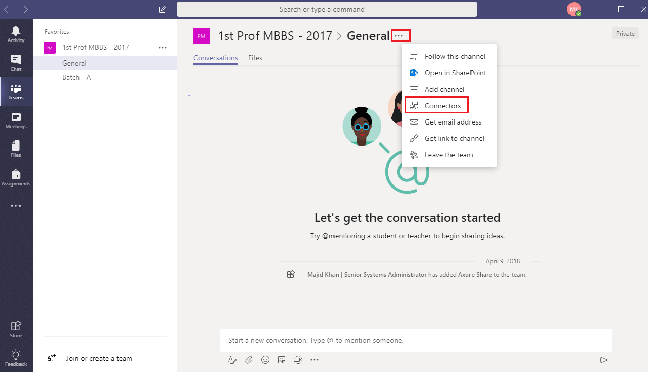 Office 365 Connectors for Microsoft Teams 1