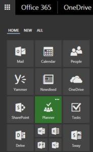 Office 365 menu