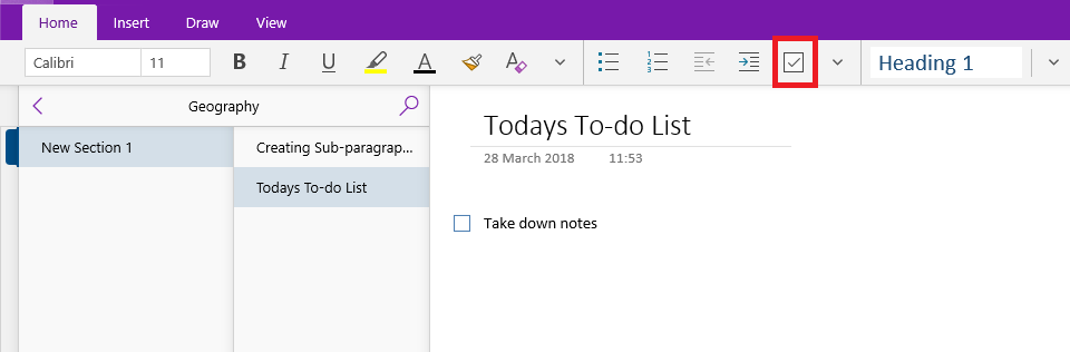 OneNote - Making to-do lists in OneNote image