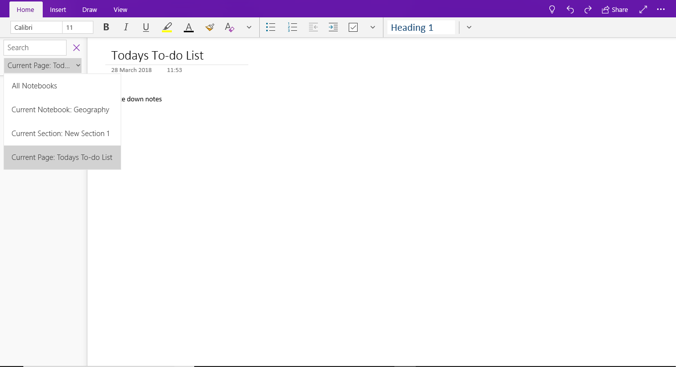 OneNote - Searching for information in notebooks image