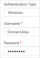 Specify your user name and password