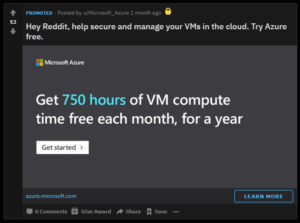 Reddit advertising