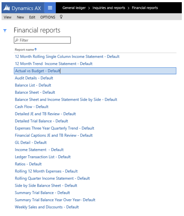 DYNAMICS 365: MANAGEMENT REPORTER IN NEW AX