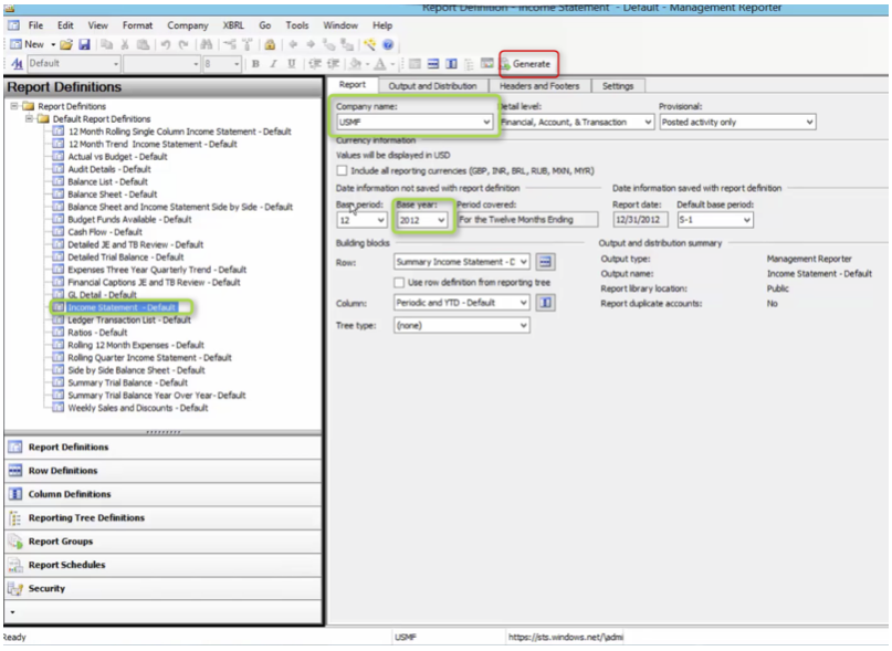 DYNAMICS 365: MANAGEMENT REPORTER IN NEW AX