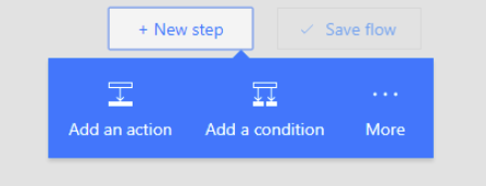 New Step and Add an action