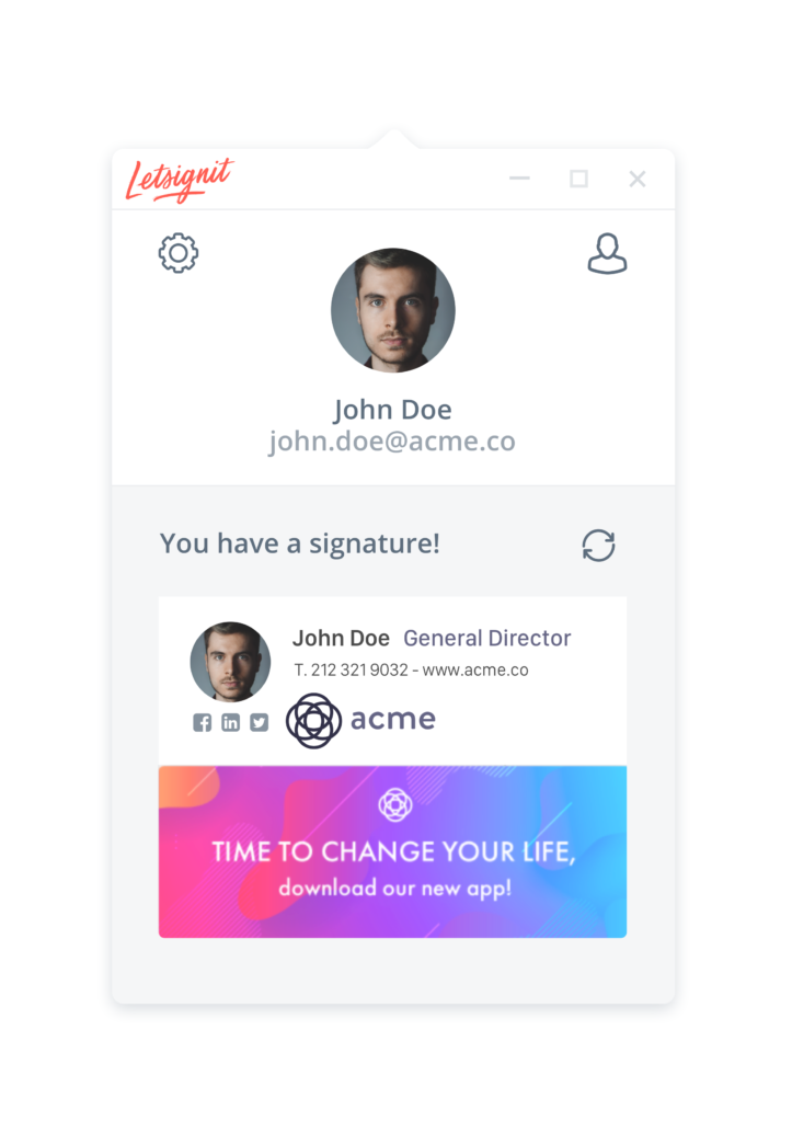 Professional email signatures from Letsignit