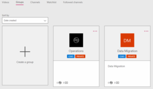 Microsoft Stream groups