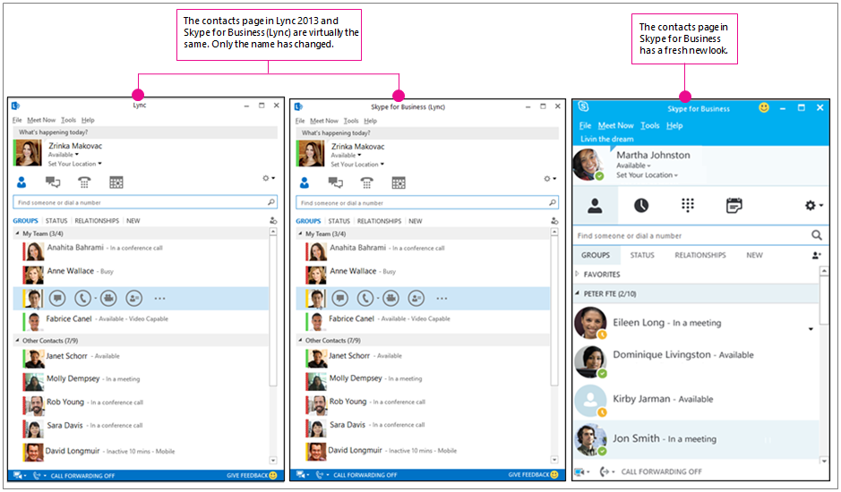 Teams vs Skype for Business Skype Interface Image