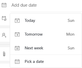 Microsoft To Do add due date
