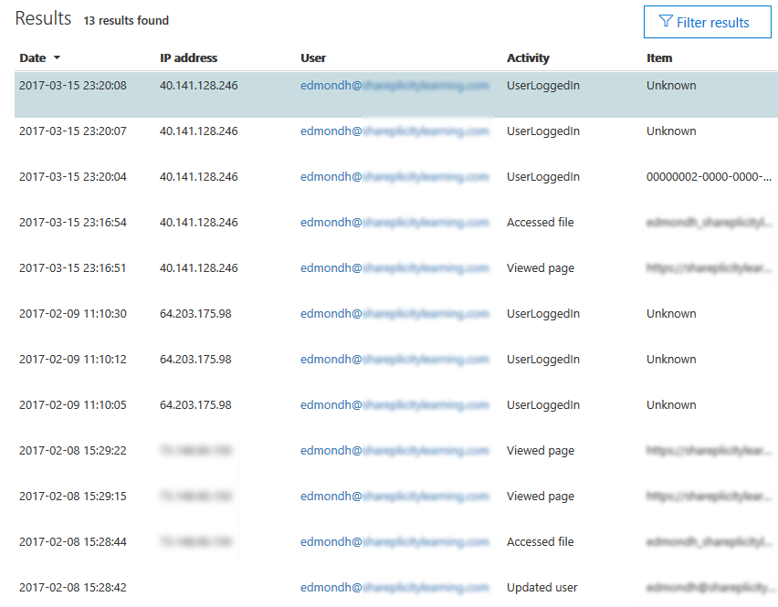 Executing Audit Log Searches-Step 6