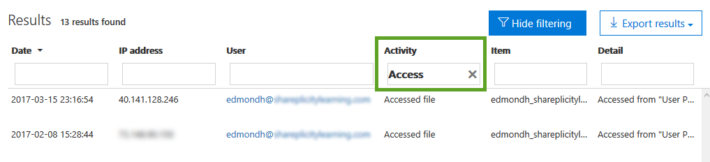 Executing Audit Log Searches-Step 7