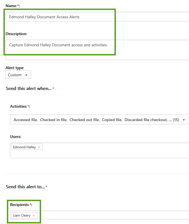 Setup Alerts for Audit Log Searches-Step 2