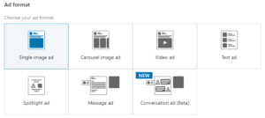 LinkedIn ad format