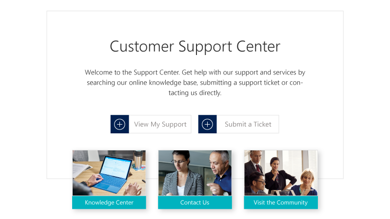 Dynamics 365 Customer Support Center