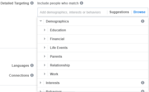 facebook targeting demographics