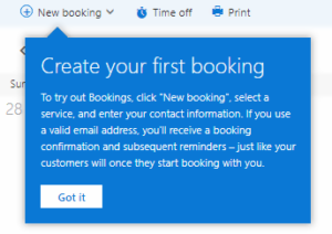 Create booking