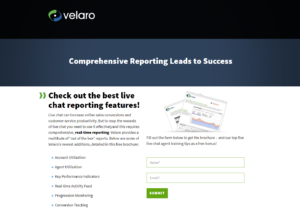 velaro landing page